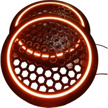 20CM Amber Neon Ledli Hoparlör Kapağı