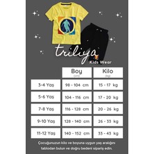 Triliya  Pamuklu  Çocuk Kapri Takımı (Cepli & Kordonlu, 3-12 Yaş) Trl-35