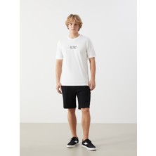 Lc Waikiki Yeni Sezon Bisiklet Yaka Kisa Kollu Baskili Penye Erkek Tisort - S55887Z8