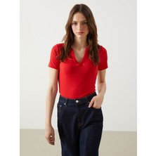 Lc Waikiki Yeni Sezon Polo Yaka Kadin Tisort - S5AH10Z8