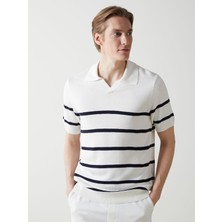 Lc Waikiki Yeni Sezon Polo Yaka Kisa Kollu Cizgili Erkek Triko Kazak - S52542Z8