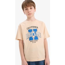 DeFacto Bisiklet Yaka Baskılı Kısa Kollu Tişört Erkek Çocuk E6311A825HS