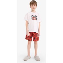 DeFacto %100 Pamuklu Marvel Comics Beli Lastikli Pijama Takımı Erkek Çocuk E2702A825HS