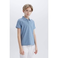 DeFacto Polo Yaka Pike Kısa Kollu Tişört Erkek Çocuk D7841A825SM