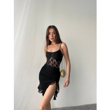 Gökyüzü Moda Askılı Elbise