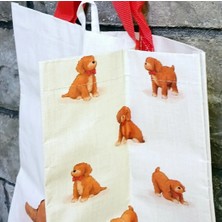 Sevimli Köpek Desenli Alışveriş Çantası (Pazar Çantası)