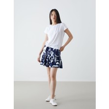 Lc Waikiki Yeni Sezon Beli Lastikli Desenli Kadin Sortlu Etek - S5KU50Z8