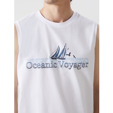 Lc Waikiki Yeni Sezon Bisiklet Yaka Baskili Erkek Kolsuz Tisort - S5H375Z8