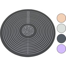 Yuvarlak Renkli Silikon Hamur Matı Ölçek Çizimli 190GR  Çap: 45CM (4887)