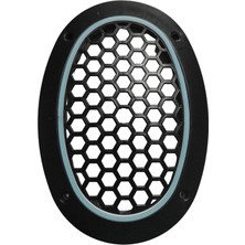 Oval Buz Mavi Neon Ledli Hoparlör Kapağı