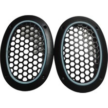 Oval Buz Mavi Neon Ledli Hoparlör Kapağı