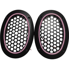 Oval Pembe Neon Ledli Hoparlör Kapağı
