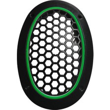 Oval Yeşil Neon Ledli Hoparlör Kapağı