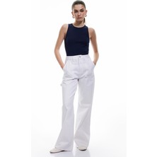 Koton Kesik Paça Pamuklu Regular Fit Denim Pantolon - Wide Leg Jeans