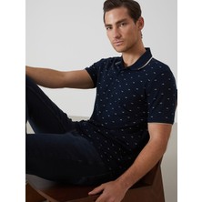 Lc Waikiki Yeni Sezon Polo Yaka Kisa Kollu Desenli Pike Erkek Tisort - S5FM28Z8