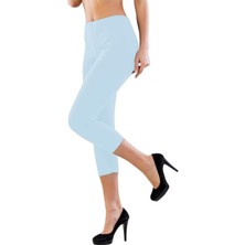 Modlive Buz Mavisi Mı Emay 7600 Likralı Kapri Tayt