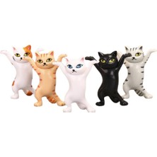5 Adet Anime Elleri  Dans Eden Kedi Modeli Kedi Süsleri Kedi Figürleri Oyuncaklar Çocuk Odası Çalışma Odası (Yurt Dışından)