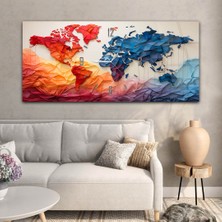 Marpanya Yatay Saatli Ortadan Vatan Temalı Cam Tablo YSOV101