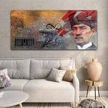Marpanya Atatürk, Türk Bayrağı ve Anıtkabir Saatli Cam Tablo YSOV070