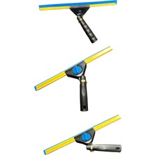 Ayla Stand 1.5 Metre Teleskopik Cam Silme Seti – Döner Başlıklı 45+35 cm Cam Çek + 35 cm Mop Ucu