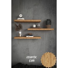 3'lü Duvar Rafı Uçan Raf Dekoratif Raf 50X15