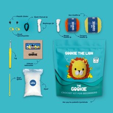 The Gookie Çoçuklar Için Keçe Panda Civciv Nakış Seti ve Amigurumi Aslan Örgü Kiti Amigurumi Örgü Oyuncak Seti