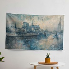 Vitray Katedral Duvar Sanatı Örtü -  Pamuk Sırt, Polyester Ön - Canlı Renkler, Hafif Kumaş