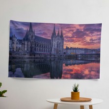 Empresyonist Rouen Katedrali Claude Monet Duvar Örtüsü -  Pamuk Sırt, Polyester Ön - Canlı