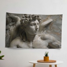 Rönesans'tan Esinlenen Michelangelo Kumaş Duvar Sanatı Örtü - Canlı Renkler, Süblimasyon Baskı,