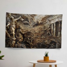 Michelangelo  Duvar Sanatı Süblimasyon Baskı Kumaş Örtü - Canlı Renkler, Hafif Yatak Odası,