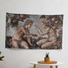 Modern  Duvar Örtüsü - Michelangelo Etkisine Sahip Canlı Ranforce Kumaş