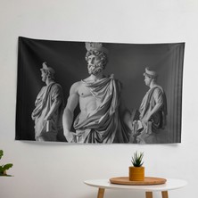 Rönesans Heykelleri Duvar Örtüsü -  Pamuk Sırt,  Polyester Ön - Canlı Renkler, Süblimasyon