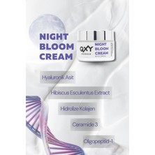 Night Bloom Cream - Yaşlanmaya Karşı Onarıcı Gece Kremi - Soft Touch - Hyaluronic Acid + Shea Butter + Collagen - Cam Kavanoz 50 ml