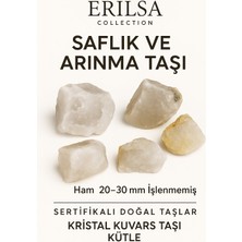 Sertifikalı Ham Işlenmemiş Kristal Kuvars Taşı Kütle – El Taşı Arınma Netlik Evrensel Şifa Enerjisi