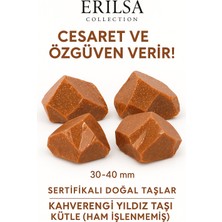Sertifikalı Ham Işlenmemiş Kahverengi Yıldız Taşı Kütle – El Taşı Odaklanma Kararlılık Parlayan Güç