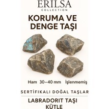 Sertifikalı Ham Işlenmemiş Labradorit Taşı Kütle – El Taşı Spiritüel Koruma Işık Yükseltici Enerji