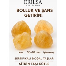 Sertifikalı Ham Işlenmemiş Iri Boy Sitrin Taşı Kütle – El Taşı Bolluk, Neşe Güçlü Enerji Frekansı