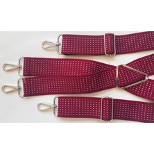 Kancalı Bordo Puantiyeli Pantolon Askısı 4 Kancalı