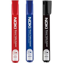 NOKI 3 Adet Tahta Kalemi Siyah Mavi Kırmızı Renk Seçenekleri ile Kullanıma Uygun