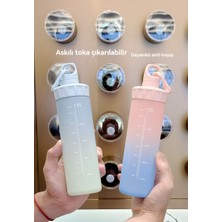 600ML Yaz Trendi Mat Degrade Renk Açık Araba Büyük Kapasiteli Spor Su Bardağı (Yurt Dışından)