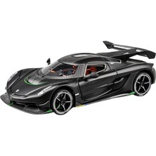 Chezhi Alaşım Araba Modeli Koenigsegg Spor Araba Ses ve Işıkla Geri Çekilebilir Oyuncak Araba Müzik Modeli Süs Koleksiyonu (Yurt Dışından)