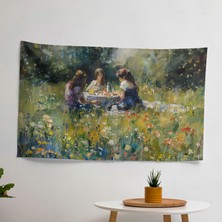 Empresyonizm Yaz Çayır Piknik Duvar Örtüsü - Yatak Odası, Oturma Odası Veya Yurt Dekoru Için