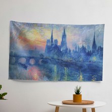 Empresyonist Claude Monet Rouen Katedrali Duvar Örtüsü - Canlı Renkler, Yatak Odası, Oturma