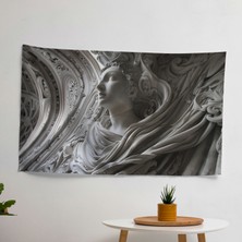 Rönesans'tan Esinlenen Michelangelo Duvar Örtüsü -  Pamuk Sırt, Süblimasyon Baskı, Canlı