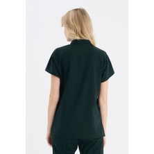 UÇAK MEDİKAL Avcı Yeşili Petra Premium Likralı Kumaş Alt Üst Doktor Hemşire Forma Takımı Scrubs Üniforma