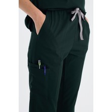 UÇAK MEDİKAL Avcı Yeşili Petra Premium Likralı Kumaş Alt Üst Doktor Hemşire Forma Takımı Scrubs Üniforma