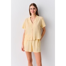 Suwen Sugar Gömlek Yaka Şort Pijama Takımı