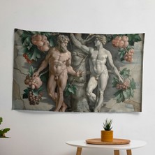 Rönesans'tan Esinlenen Michelangelo Adem ve Havva Kanvas Duvar Örtüsü - Canlı Renkler, Süblimasyon