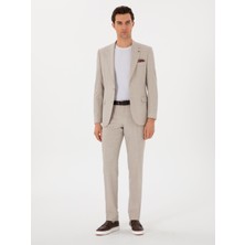 Cacharel Erkek Bej Slim Fit Yün Takım Elbise 50300462-VR011