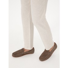 Cacharel Erkek Vizon Kösele Taban %100 Deri Süet Loafer Ayakkabı 50302401-VR052